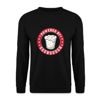 Powered by sourdough - Unisex Sweatshirt - black - Front - Alina (178cm) & Michal (187cm)