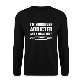 Funny sourdough pun - Unisex Sweatshirt - black - Front - Alina (178cm) & Michal (187cm)