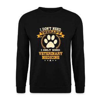 Funny veterinary medicine saying - Unisex Sweatshirt - black - Front - Alina (178cm) & Michal (187cm)