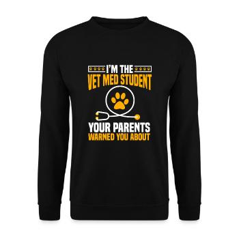 Fun Veterinary Medicine Design - Unisex Sweatshirt - black - Front - Alina (178cm) & Michal (187cm)