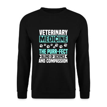 Tiermedizin - Unisex Pullover - Schwarz - Vorne - Alina (178cm) & Michal (187cm)