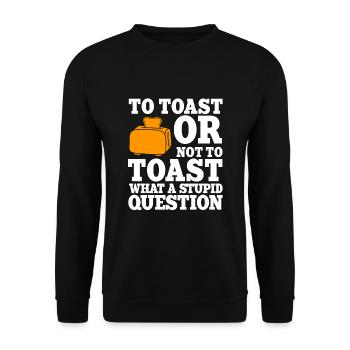 Drôle de proverbe du pain grillé - Sweat-shirt Unisexe - noir - Devant - Alina (178cm) & Michal (187cm)