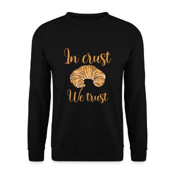 Drôle de croissant French Roll - Sweat-shirt Unisexe - noir - Devant - Alina (178cm) & Michal (187cm)