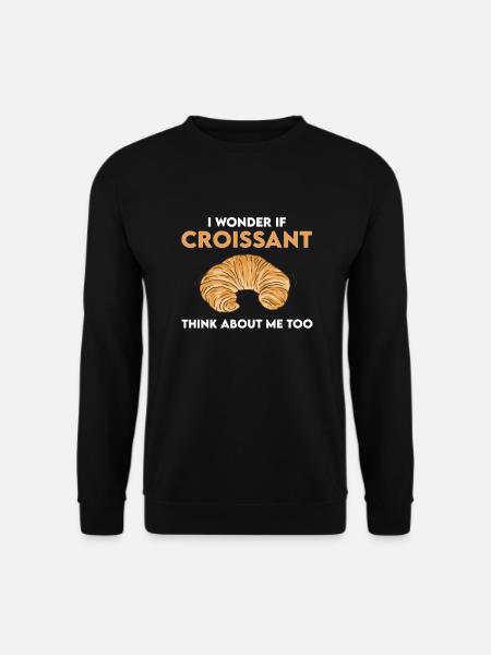 Funny croissant design - Unisex Sweatshirt - black