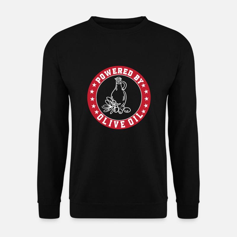 Alimenté par l’huile d’olive - Sweat-shirt Unisexe - noir
