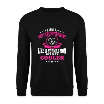 Drôle de vétérinaire réceptionniste mère - Sweat-shirt Unisexe - noir - Devant - Alina (178cm) & Michal (187cm)
