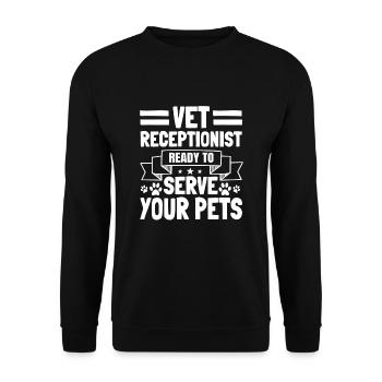 Great vet receptionist design - Unisex Sweatshirt - black - Front - Alina (178cm) & Michal (187cm)