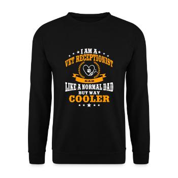 Drôle de vétérinaire réceptionniste père - Sweat-shirt Unisexe - noir - Devant - Alina (178cm) & Michal (187cm)