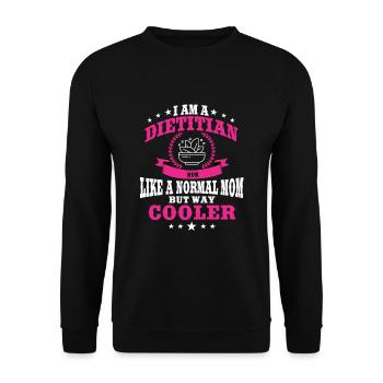 Drôle de maman nutritionniste - Sweat-shirt Unisexe - noir - Devant - Alina (178cm) & Michal (187cm)