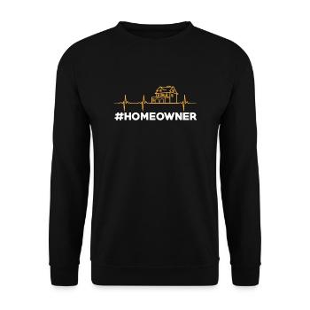 Homeowner heartbeat - Unisex Sweatshirt - black - Front - Alina (178cm) & Michal (187cm)