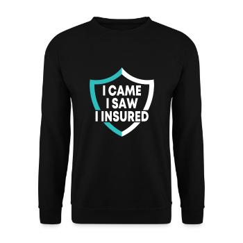 Insurance Agent Design - Unisex Sweatshirt - black - Front - Alina (178cm) & Michal (187cm)