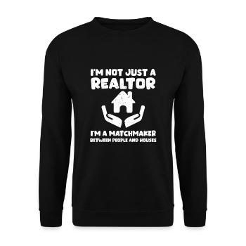 Toller Makler Matchmaker - Unisex Pullover - Schwarz - Vorne - Alina (178cm) & Michal (187cm)