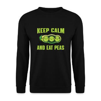 Funny Pea Pod Costume - Unisex Sweatshirt - black - Front - Alina (178cm) & Michal (187cm)