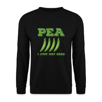 Cadeau drôle d’amoureux des pois - Sweat-shirt Unisexe - noir - Devant - Alina (178cm) & Michal (187cm)