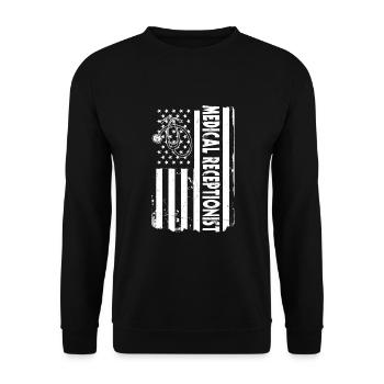 Réceptionniste médicale américaine États-Unis - Sweat-shirt Unisexe - noir - Devant - Alina (178cm) & Michal (187cm)