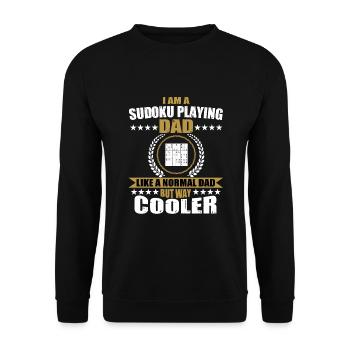 Sudoku Papa - Unisex Pullover - Schwarz - Vorne - Alina (178cm) & Michal (187cm)