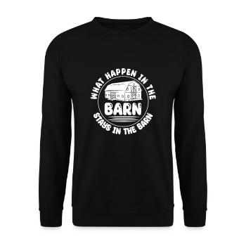 Funny Barn Owner Design - Unisex Sweatshirt - black - Front - Alina (178cm) & Michal (187cm)