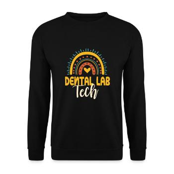 Dental laboratory technology - Unisex Sweatshirt - black - Front - Alina (178cm) & Michal (187cm)