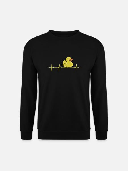 Rubber duckling heartbeat - Unisex Sweatshirt - black
