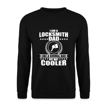 Great locksmith father for men - Unisex Sweatshirt - black - Front - Alina (178cm) & Michal (187cm)