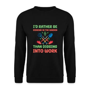 Garden saying for garden lovers - Unisex Sweatshirt - black - Front - Alina (178cm) & Michal (187cm)