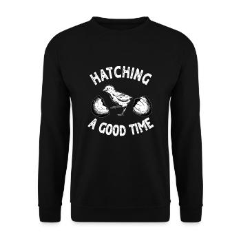 Dicton de poussin - Sweat-shirt Unisexe - noir - Devant - Alina (178cm) & Michal (187cm)