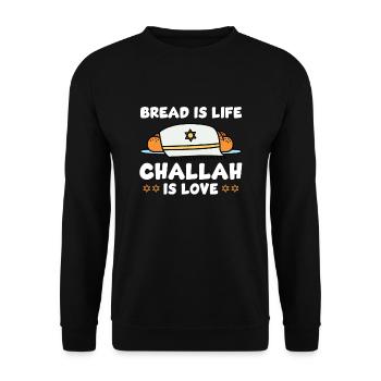 Challa - Unisex Pullover - Schwarz - Vorne - Alina (178cm) & Michal (187cm)