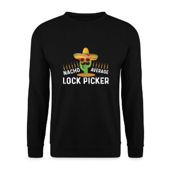 Not so average lock cracker - Unisex Sweatshirt - black - Front - Alina (178cm) & Michal (187cm)