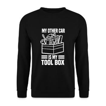My other car is my toolbox - Unisex Sweatshirt - black - Front - Alina (178cm) & Michal (187cm)