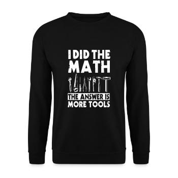 Dicton de l’amateur d’outils - Sweat-shirt Unisexe - noir - Devant - Alina (178cm) & Michal (187cm)