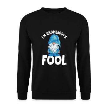 Drôle de gnome disant nains de jardin - Sweat-shirt Unisexe - noir - Devant - Alina (178cm) & Michal (187cm)