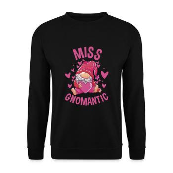 Lustige Gartenzwerge Paare Design Freundin - Unisex Pullover - Schwarz - Vorne - Alina (178cm) & Michal (187cm)