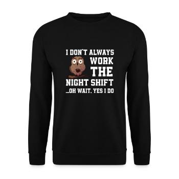 Super cadeau de nuit - Sweat-shirt Unisexe - noir - Devant - Alina (178cm) & Michal (187cm)