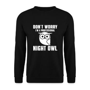 Cadeau Sweet Night Shift - Sweat-shirt Unisexe - noir - Devant - Alina (178cm) & Michal (187cm)