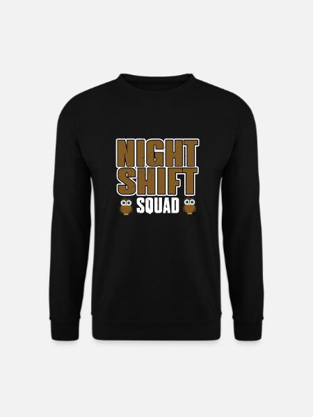 Cute night shift troupe - Unisex Sweatshirt - black