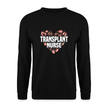 Niedliche Transplantation Krankenschwester Herz - Unisex Pullover - Schwarz - Vorne - Alina (178cm) & Michal (187cm)