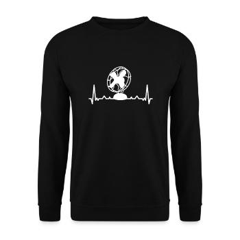 Retro Fährschiff Bekleidung Containerschiff - Unisex Pullover - Schwarz - Vorne - Alina (178cm) & Michal (187cm)