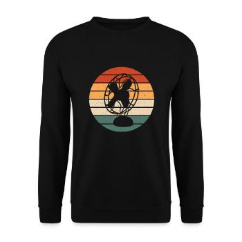 Retro Ferry Vêtements Porte-conteneurs - Sweat-shirt Unisexe - noir - Devant - Alina (178cm) & Michal (187cm)