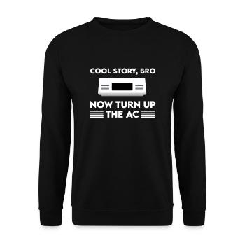 Drôle de climatiseurT-shirt - Sweat-shirt Unisexe - noir - Devant - Alina (178cm) & Michal (187cm)