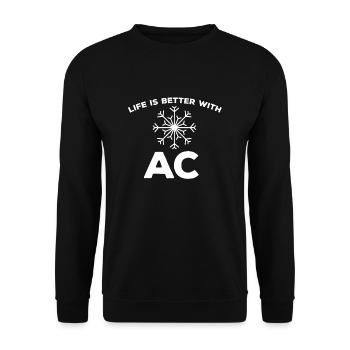 Great air conditioner design - Unisex Sweatshirt - black - Front - Alina (178cm) & Michal (187cm)