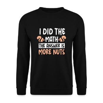 Squirrels and nuts - Unisex Sweatshirt - black - Front - Alina (178cm) & Michal (187cm)