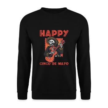 Cheerful Cinco de Mayo - Unisex Sweatshirt - black - Front - Alina (178cm) & Michal (187cm)