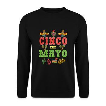 Cinco De Mayo - Unisex Sweatshirt - black - Front - Alina (178cm) & Michal (187cm)