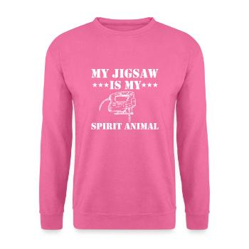 Lustiges Stichsäge Shirt - Unisex Pullover - Pink - Vorne