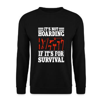 Lustiges Survival Experte - Unisex Pullover - Schwarz - Vorne - Alina (178cm) & Michal (187cm)