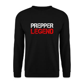 Prepper Legend Shirt - Unisex Sweatshirt - black - Front - Alina (178cm) & Michal (187cm)