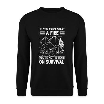 Fantastischer Bushcraft-spruch - Unisex Pullover - Schwarz - Vorne - Alina (178cm) & Michal (187cm)