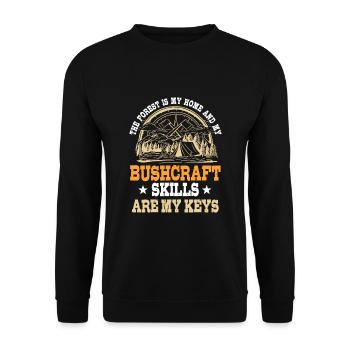 Conception amusante d’artisanat de brousse - Sweat-shirt Unisexe - noir - Devant - Alina (178cm) & Michal (187cm)