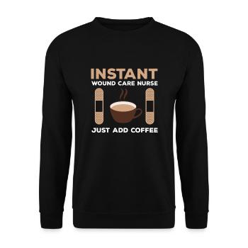 Grand café d’infirmière en soins des plaies - Sweat-shirt Unisexe - noir - Devant - Alina (178cm) & Michal (187cm)