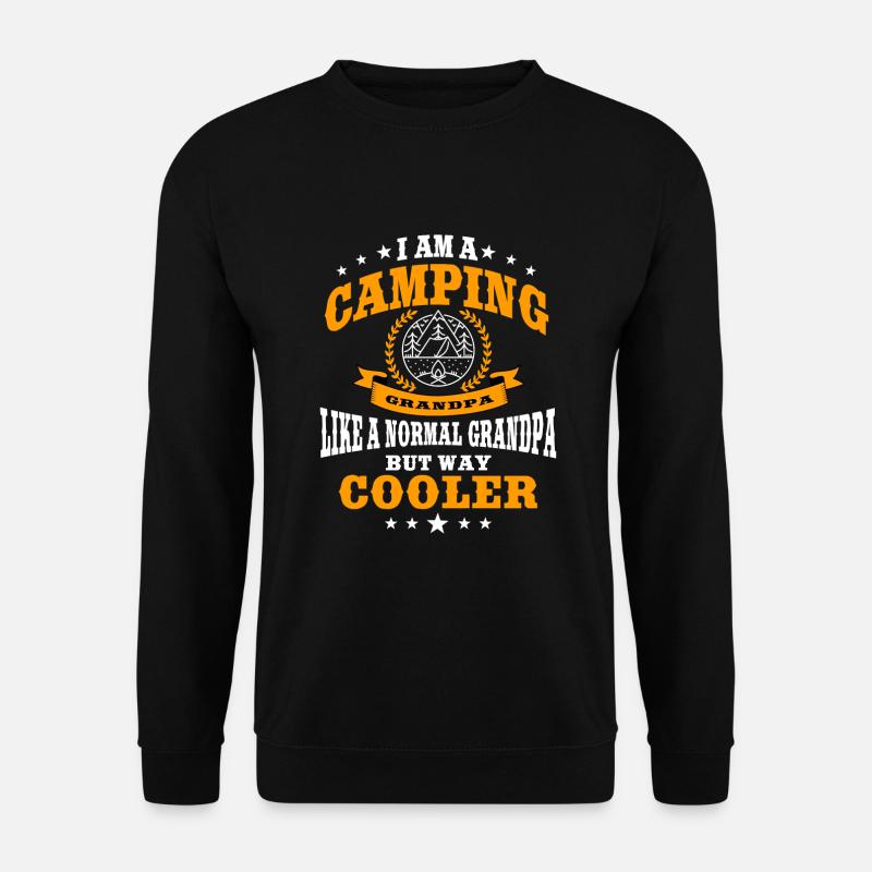 Lustiger Camping Opa - Unisex Pullover - Schwarz